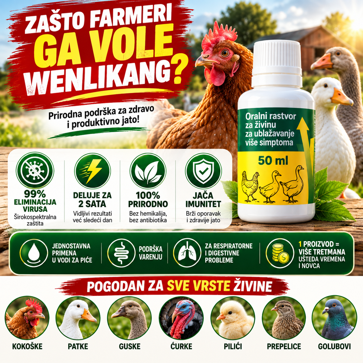 Koke prestale da nose jaja? WenLiKang – oralni rastvor 50 ml