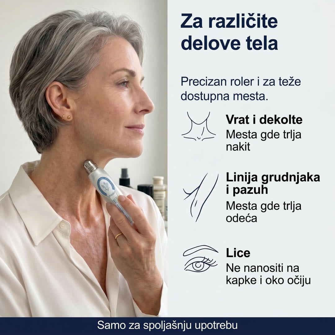 Za vrat, dekolte, pazuh i liniju grudnjaka – ne na kapke