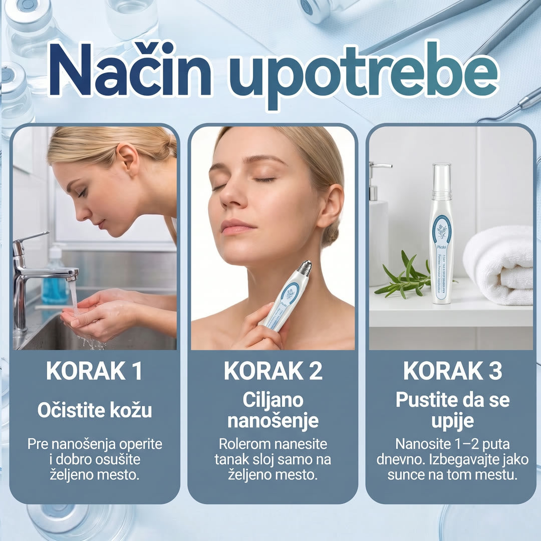 Način upotrebe – očistite, nanesite, pustite da se upije